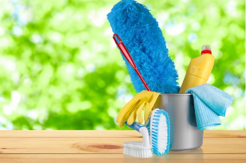 Close-up of carpet cleaning service appointment and booking paperwork