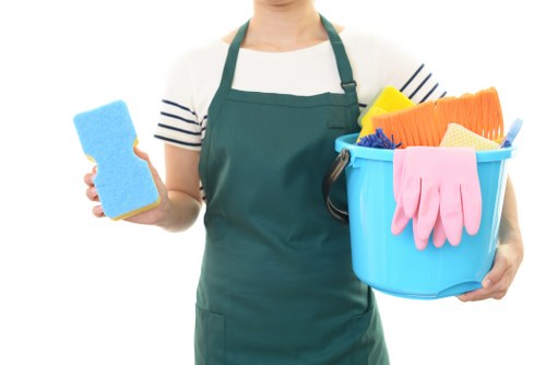 Modern office cleaning service maintaining a W10 workplace