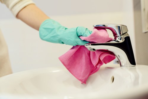 Deep carpet cleaning process in a local property